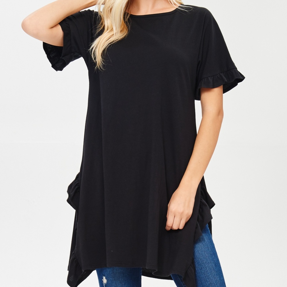 RUFFLE HANDKERCHIEF DRESS